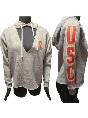 PINK Victoria's Secret USC Gray Fleece Hoodie with Tag